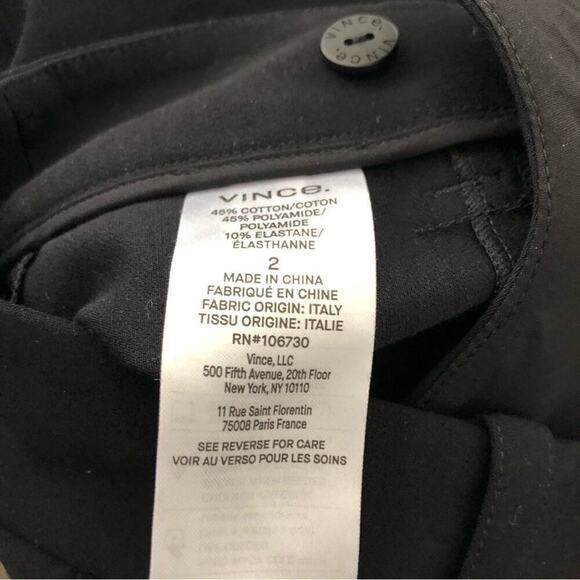 NWOT Vince Womens Cropped Pants Black - Picture 7 of 7